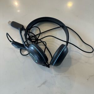 Black Wired Headset with USB Connection